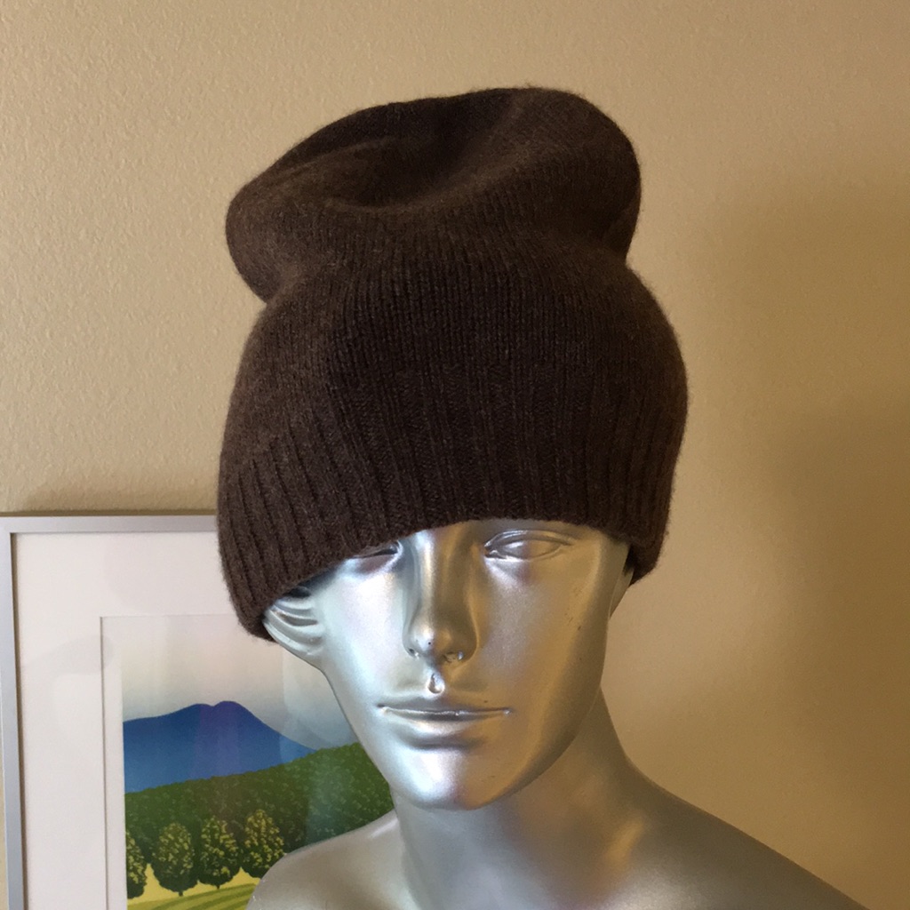 100% Cashmere Knit Beanie Reversible — image 7 of 8